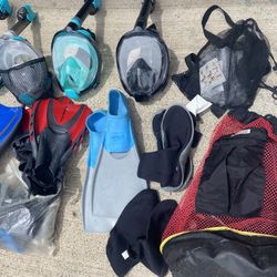 Snorkel, fins & 1 accessory $29 a set. Kids, teen adult sizes. Pick up near Hanauma bay