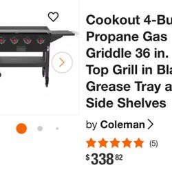Coleman 4Burner Flattop Gas Burner 