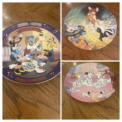 The Bradford Exchange Disney Collector’s Plates Bambi’s New Friends, Mickey’s Birthday Party, Watch Dogs 