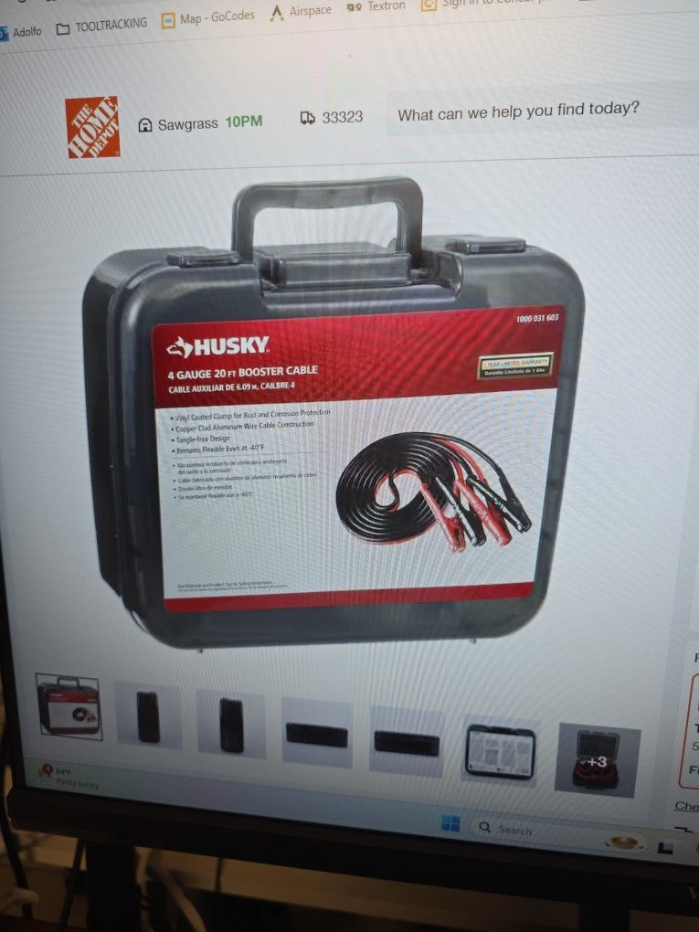 Booster /Jumper Cable 20 ft. 4-Gauge 