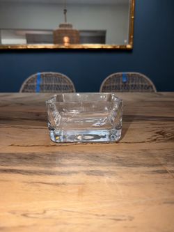 Small Square Clear Glass Bowl