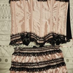 Pink And Black Corset 