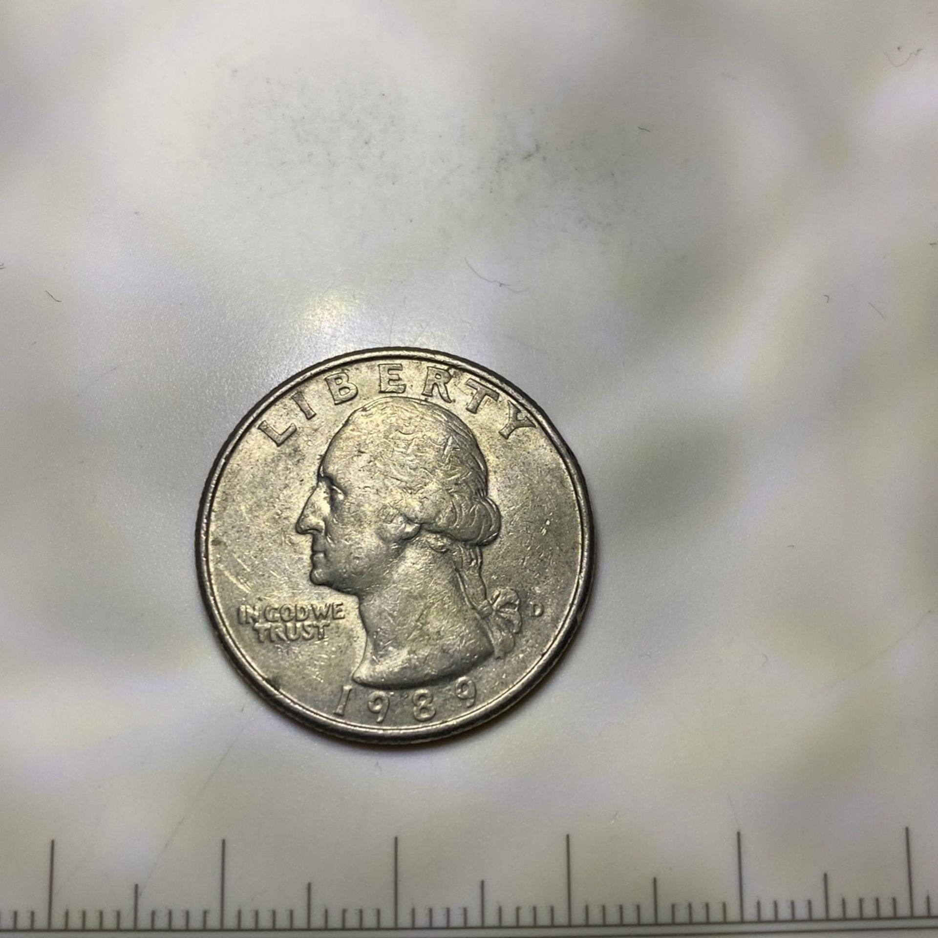 1989-D Washington Quarter Obv. Double Die Error