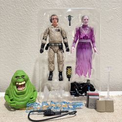 Ghostbusters HasLab Ecto 1 Plasma Series Figures Louis Tully Librarian Ghost Slimer