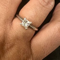 Moissanite Princess Cut Ring 