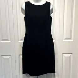 Loft Ann Taylor Black Sleeveless Shift Dress Size 8P