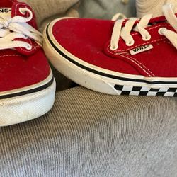 Red Kids Vans Size 13 