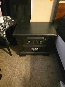 Black nightstand