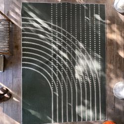 Reversible Green Outdoor Rug