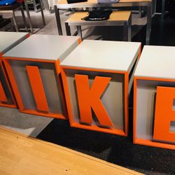 Nike vintage custom display tables hand made