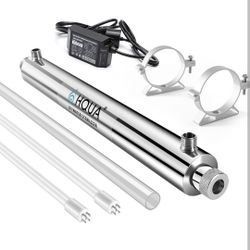 HQUA-OWS-6 Ultraviolet Water Purifier Filter for Kitchen Water Purification,6GPM

