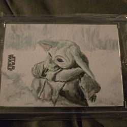 Star wars the mandalorian Grogu sketch 1/1