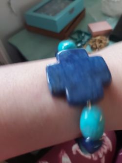 Tourqoise and lapis with .925 silver beads