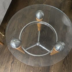 Modern Glass End Tables -$200