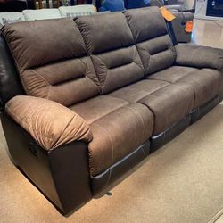 Earhart Chestnut Reclining Sofa