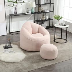 Bean Bag Chair for Adult, Microfiber Upholstered Bean Bag Sofa