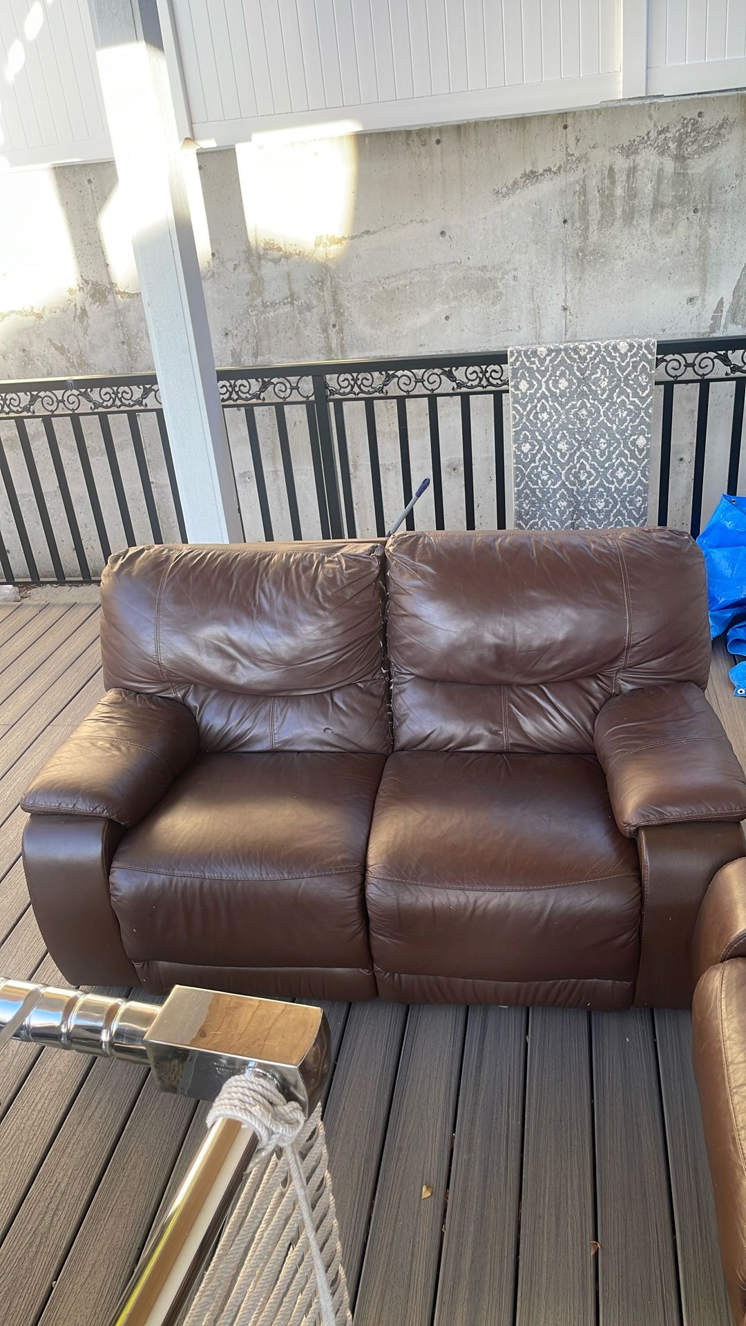 5 Seat Leather Sofa 