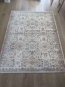 Cream Persian-Style Area Rug