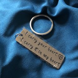 Heart Message Keychain