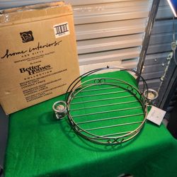 NEW Home Interiors Serving Tray Holder w/Voltive Candle Holders OR Dip Cups 14"