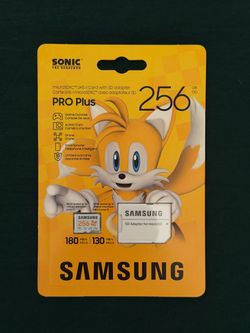 Samsung 256GB PRO Plus microSD Card (Sonic/Tails Special Edition)