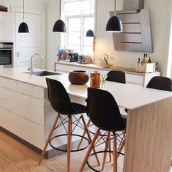 Designer dining room bar stool chair accent side with wooden legs