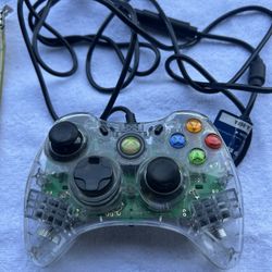 Afterglow Microsoft XBOX 360 Wired Controller Model PL-3702 PDP Clear