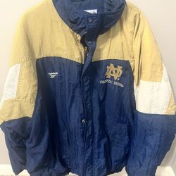Vintage Notre Dame Coat Two Xl