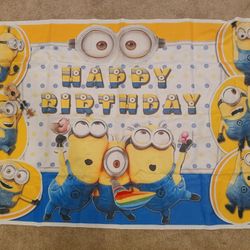 Minion Birthday Back Drop And Banner