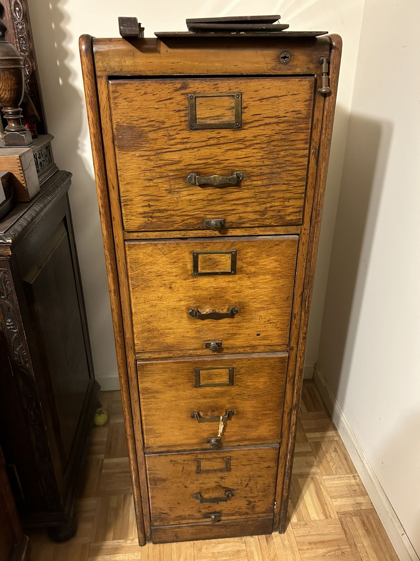 Old Wooden Filing Cabinet