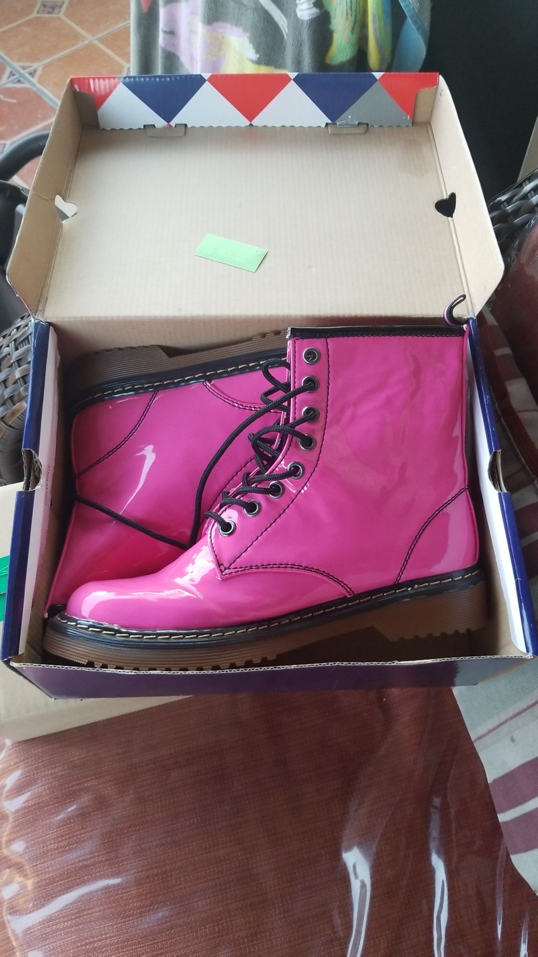 Hot pink boots