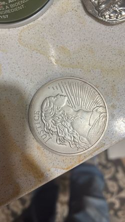 Justice Silver Round Coin Medal