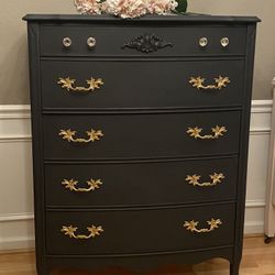 french provincial 5 drawer dresser