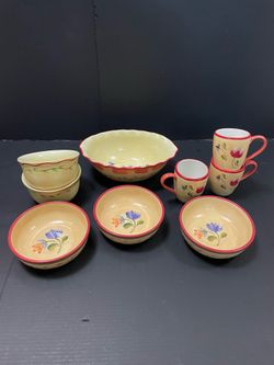(9 Piece) Pfatzgraff Napoli Stoneware Dinnerware.
