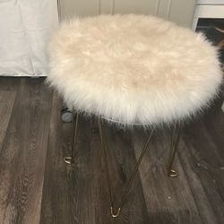 Faux Fur Stool 