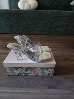 Clear Heels - size 10