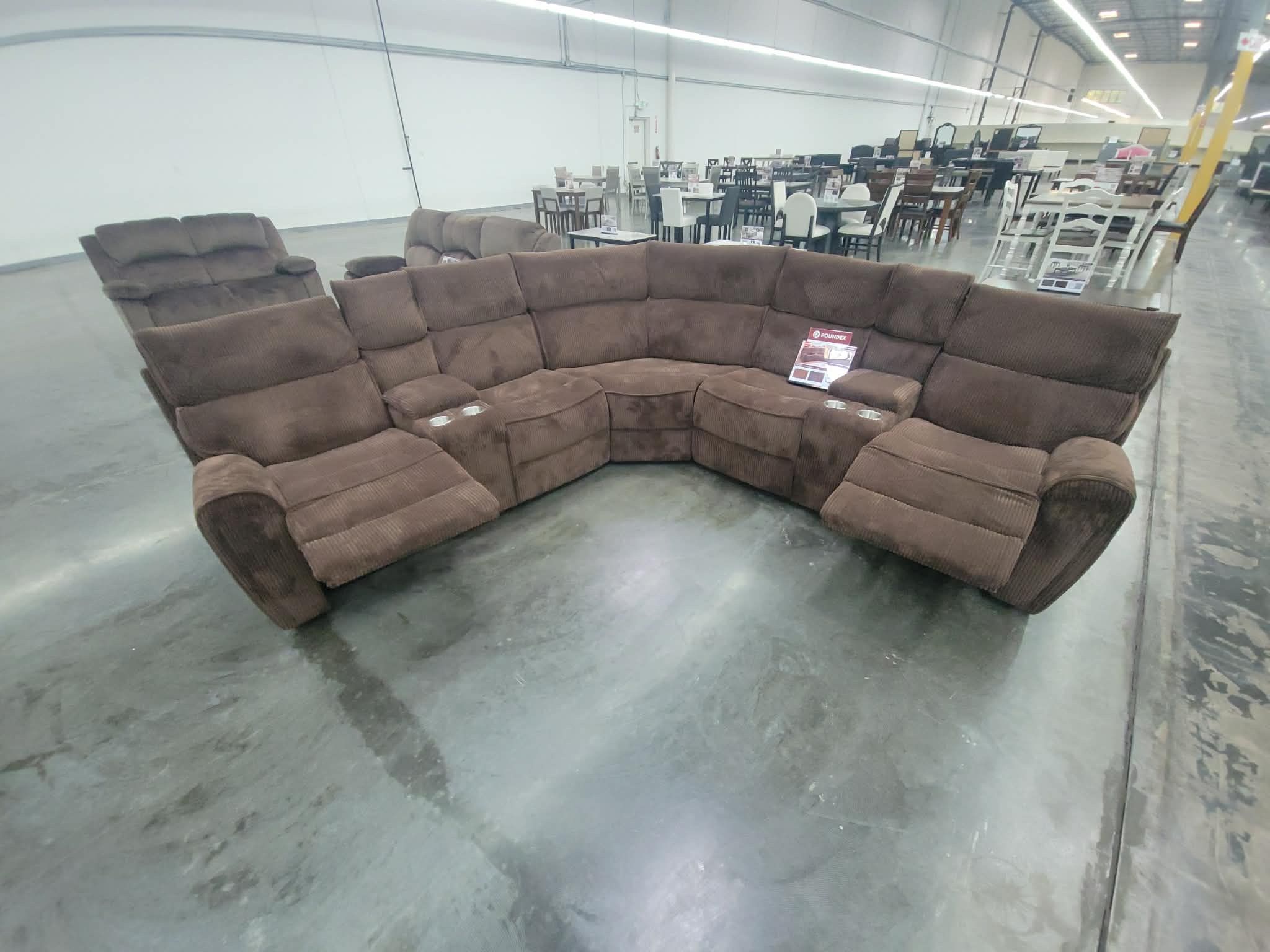 New Recliner Sectional Couch with 2 Consoles! Free Delivery 🚚! Free Assembly!