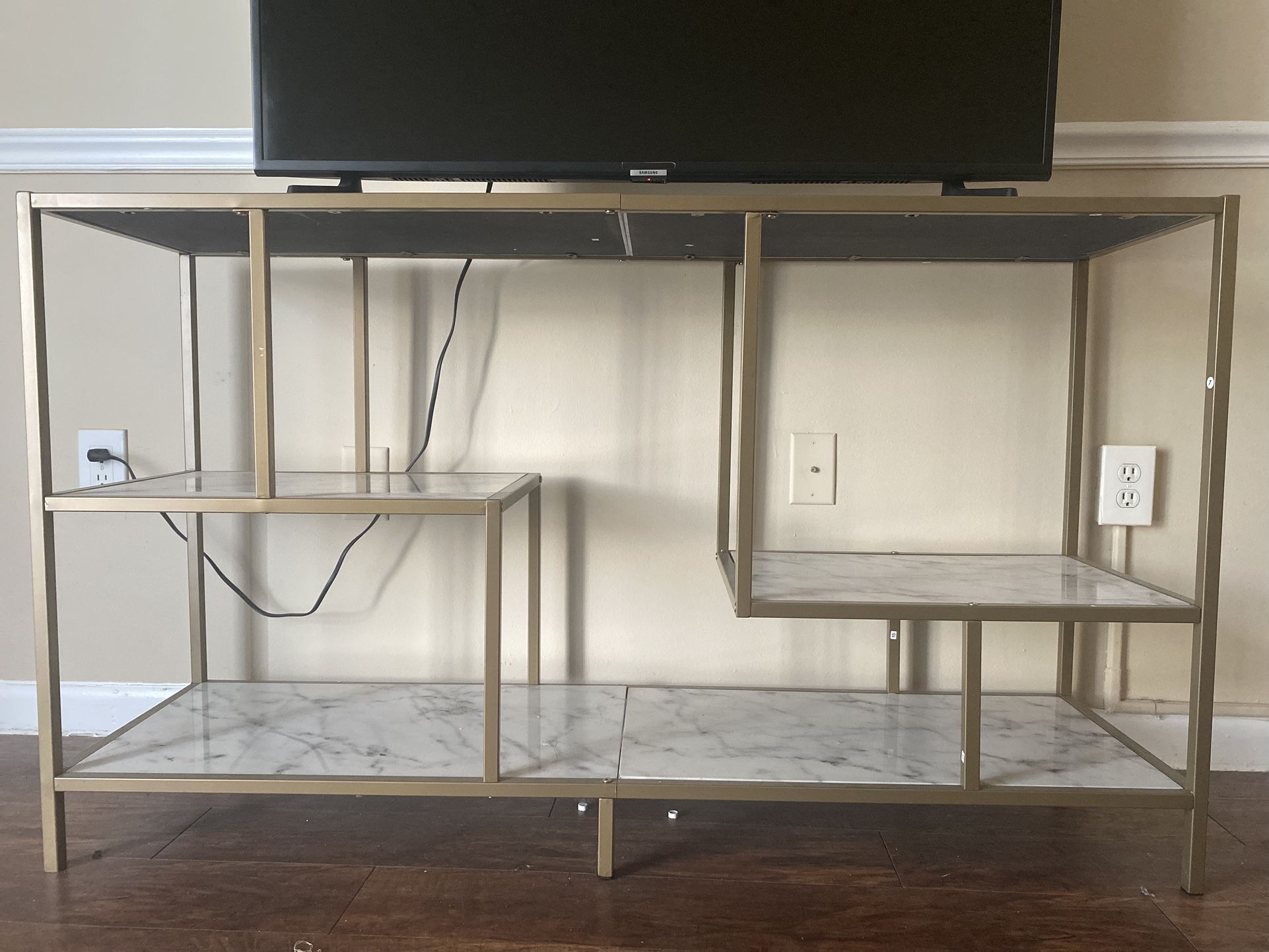 Marble/Gold TV Stand