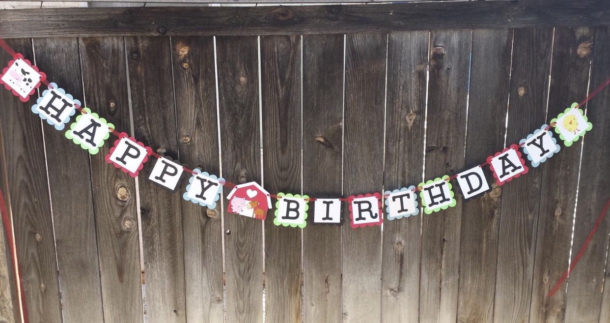 Birthday banners and party supplies