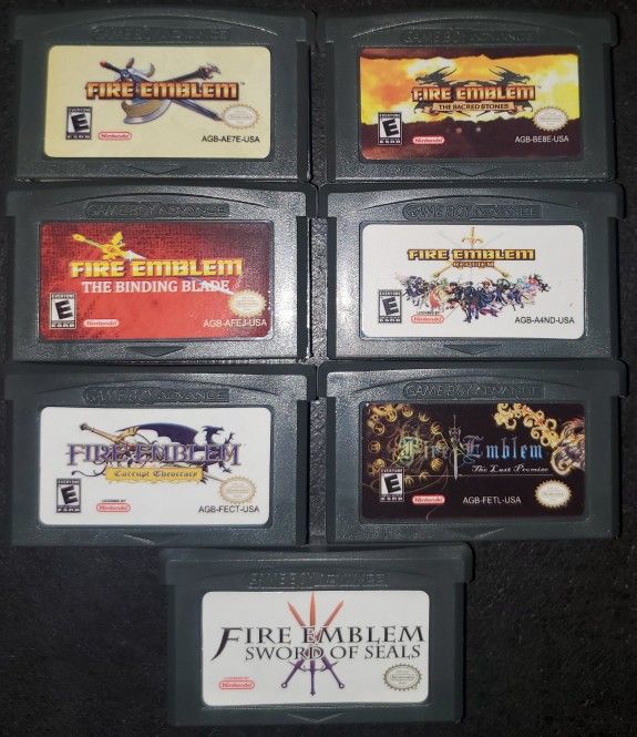Fire Emblem GBA Video Game Cartridges Gameboy Color