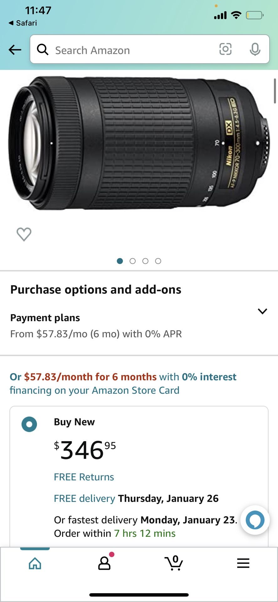 Nikon AF-P DX NIKKOR 70-300mm f/4.5-6.3G ED Lens for Nikon