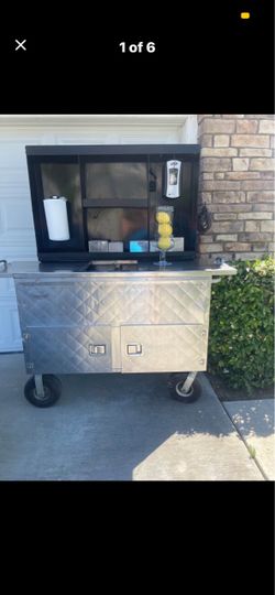 Mobile Food Vending Cart Stainless Steel