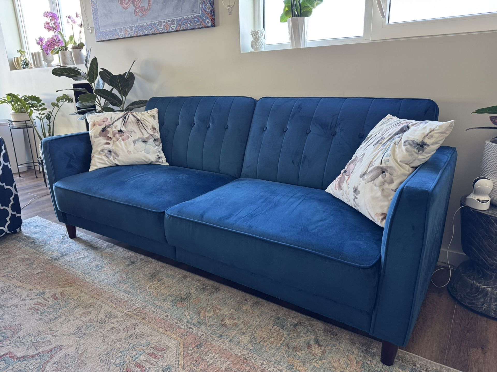Blue Velvet Couch