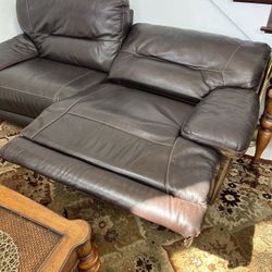 Sofa King Comfortable Genuine Dark Leather Electric Recliner Sofa For Sale! Free Local Delivery 🚚 