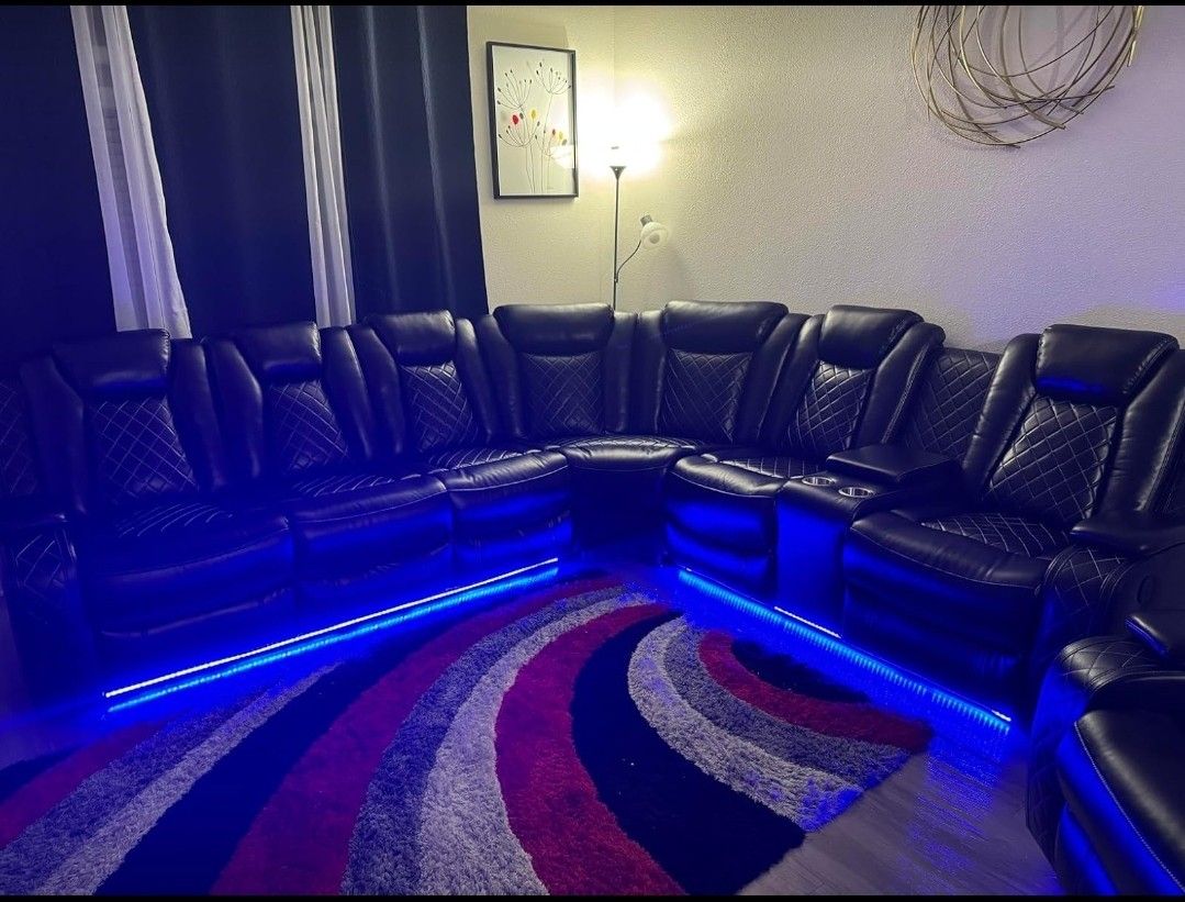 BRAND NEW ⚡ POWER Reclining Sectional Couch Sofa Recliner Theater Chair Seat Set 🛋️