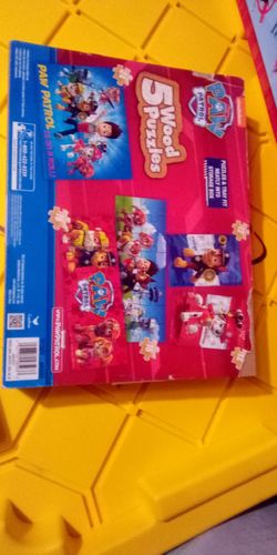 2 Paw Patrol And Dinosaur Wooden Puzzles 4in1