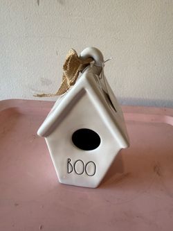 RAE DUNN BOO BATS BIRDHOUSE