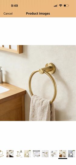 Brushed Gold Towel Holder