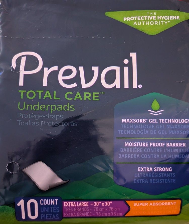 Prevail Total Care Underpads 10 Count