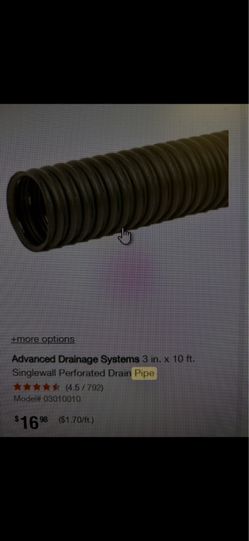 Perforated drain pipe